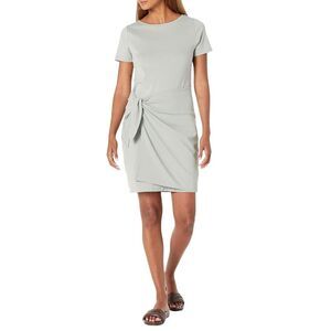 Club Monaco Sage green Sarong Front Side Tie Twansia Dress Size M